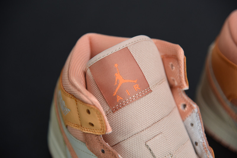 air jordan 1 mid apricot orange dh4270-800