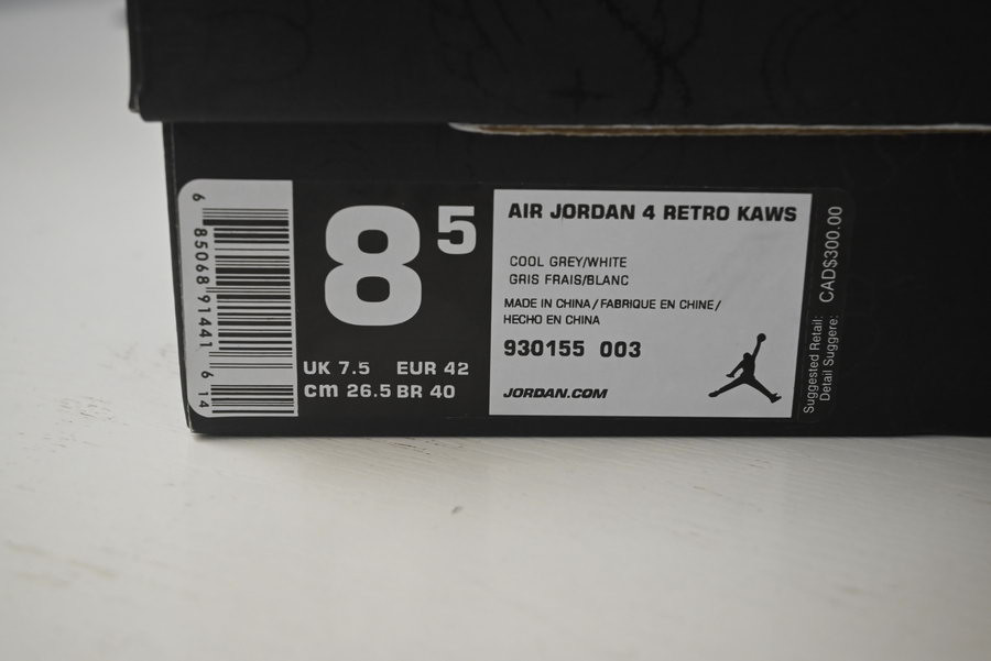 air jordan 4 retro kaws "kaws" 930155-003