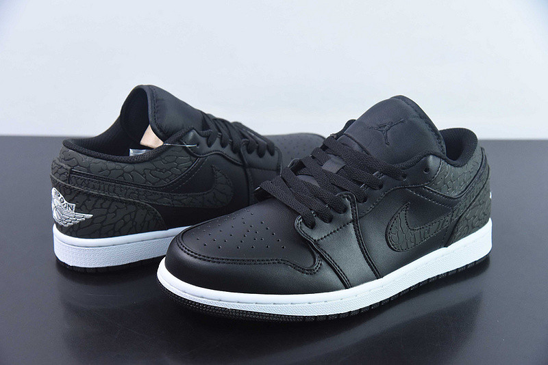 air jordan 1 low "black elephant" fb9907-001
