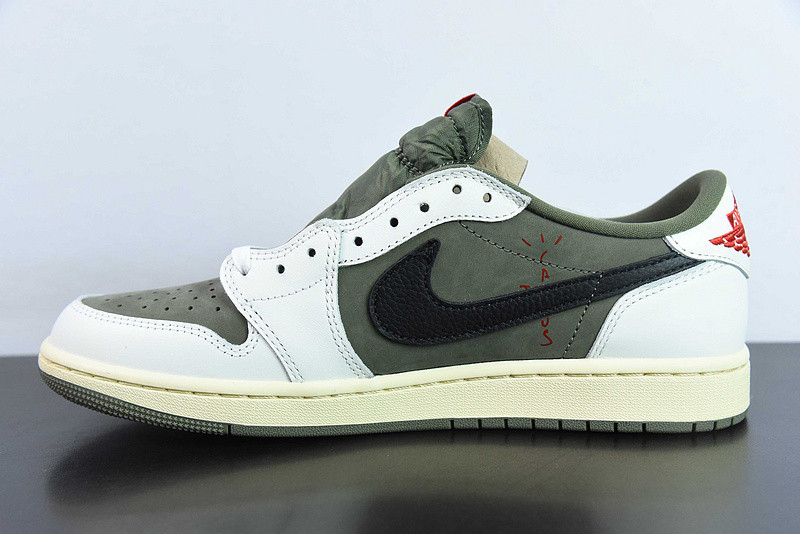 travis scott x air jordan 1 low og “medium olive” dm7866-200
