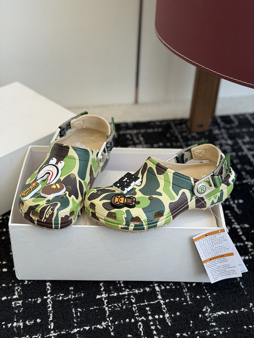 BAPE × Cr0c5 sANDALS
