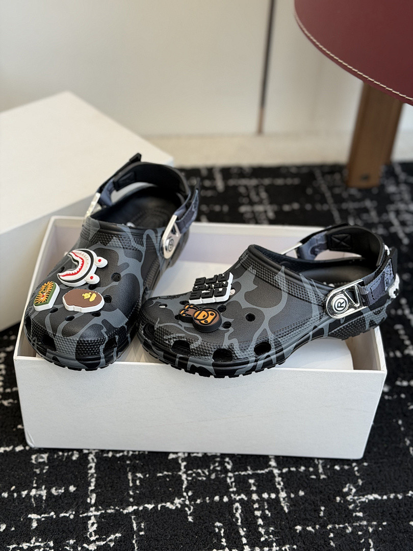 BAPE × Cr0c5 sANDALS