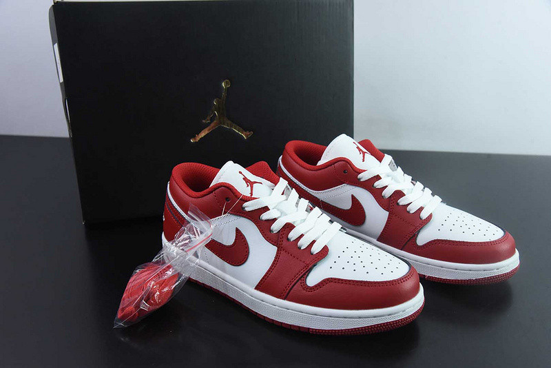Air Jordan 1 Low Red White 553558-166