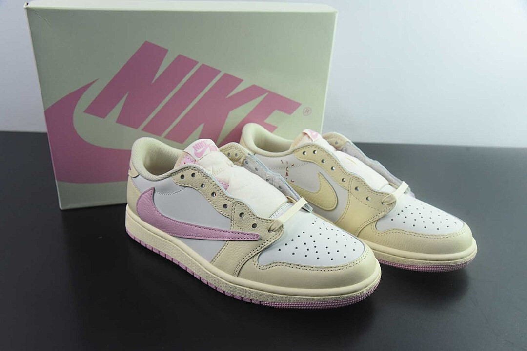 Travis Scott x Air Jordan 1 Low OG “Muslin/Shy Pink” IQ7604-100